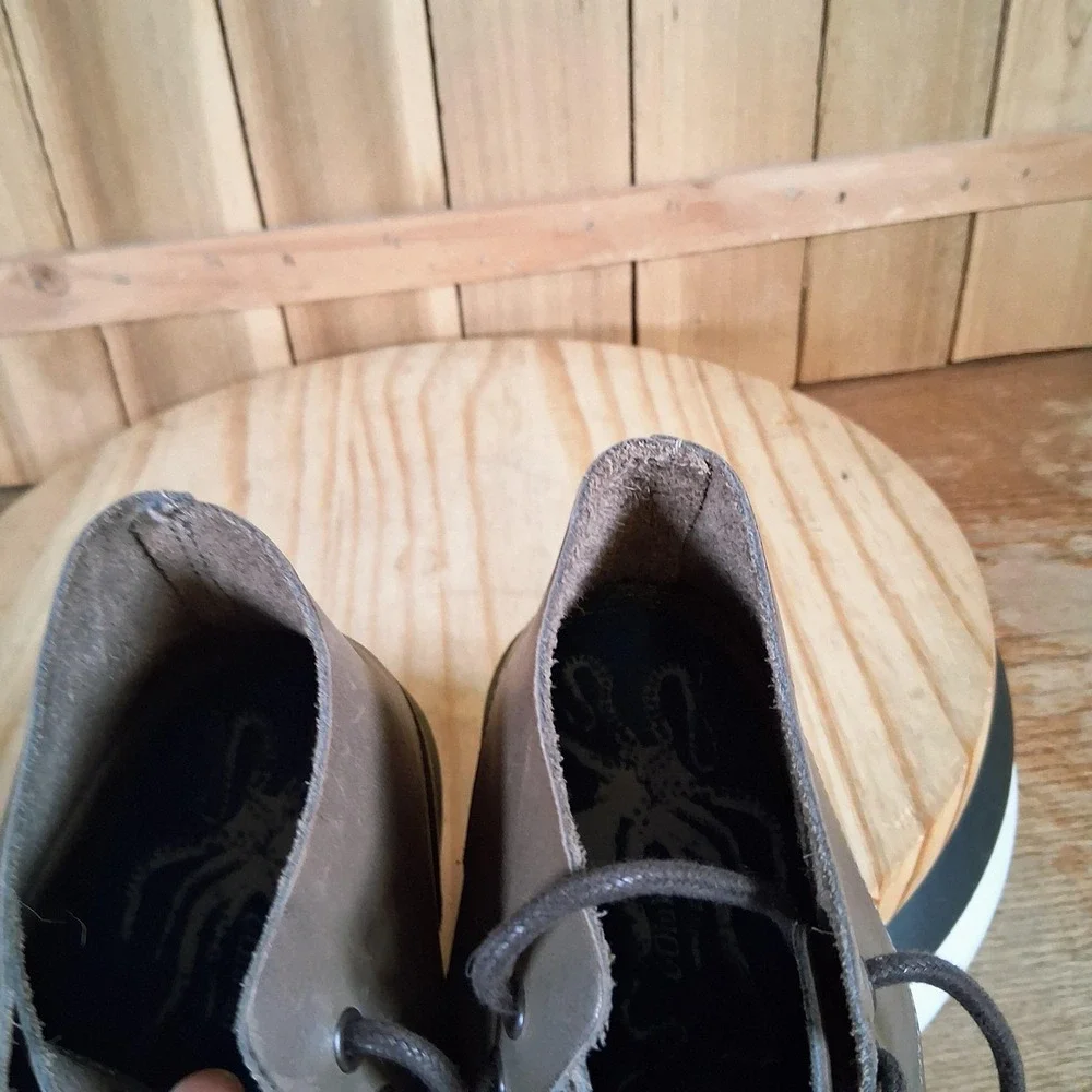 OluKai Nalukai Boots Mens 8 Brown Leather Chukka Ankle Casual Shoes Lace‎ Up